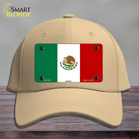 Mexico Country Flag Novelty License Plate Hat Cotton / Khaki