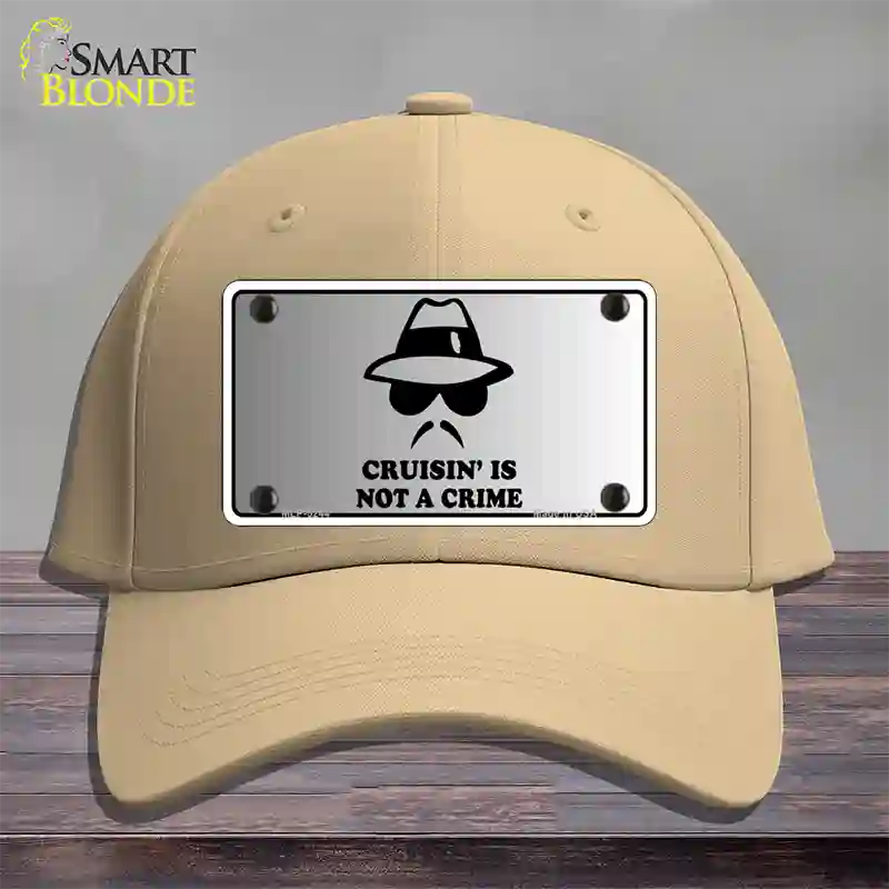 Cruisin Is Not A Crime Novelty License Plate Hat Cotton / Khaki