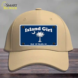 Island Girl Novelty License Plate Hat Cotton / Khaki