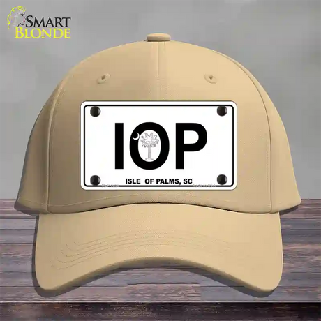 IOP Isle of Palms Novelty License Plate Hat Cotton / Khaki