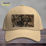 Eat Sleep Hunt Novelty License Plate Hat Cotton / Khaki