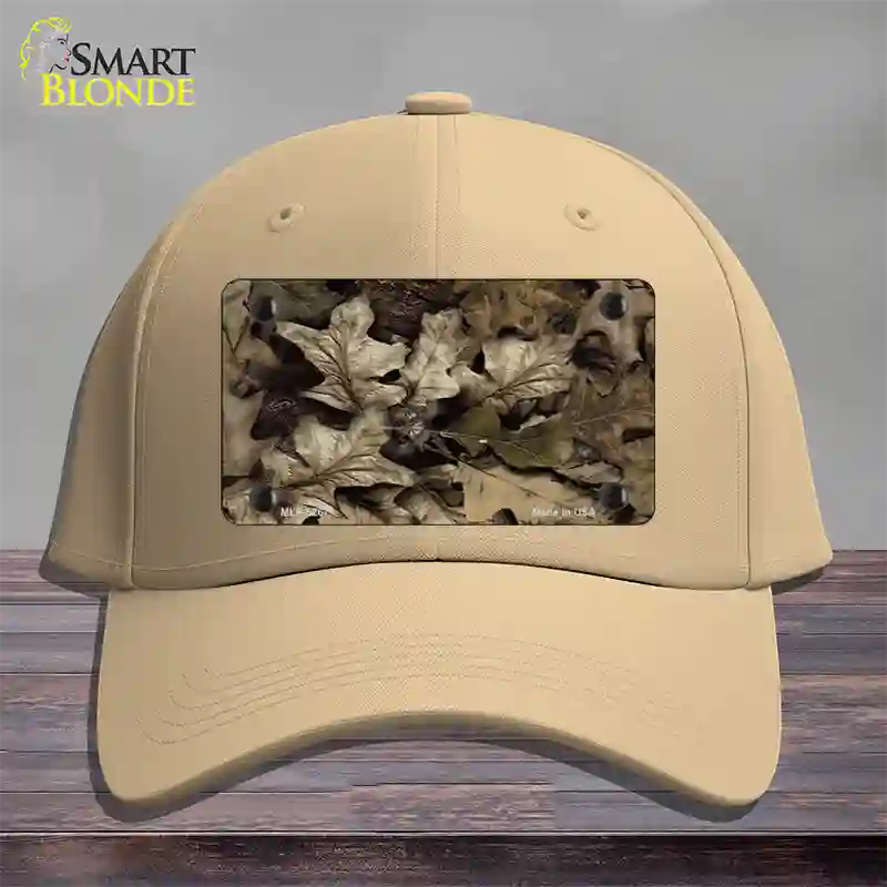 Fallen Leaves Camouflage Novelty License Plate Hat Cotton / Khaki