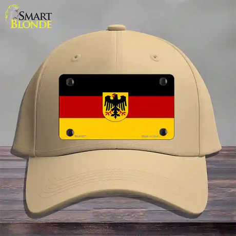 Germany State Flag Novelty License Plate Hat Cotton / Khaki