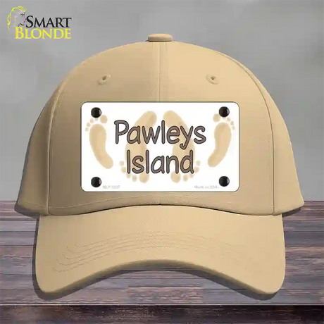 Pawleys Island Foots Novelty License Plate Hat Cotton / Khaki