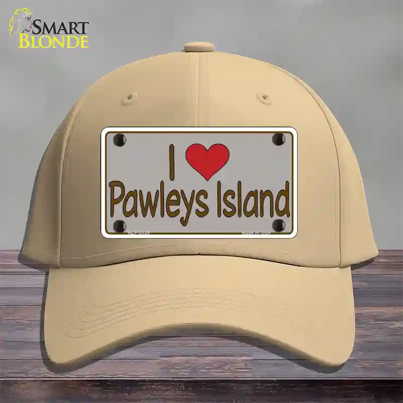 Love Pawleys Island Novelty License Plate Hat Cotton / Khaki