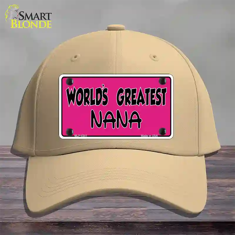 Worlds Greatest Nana Novelty License Plate Hat Cotton / Khaki