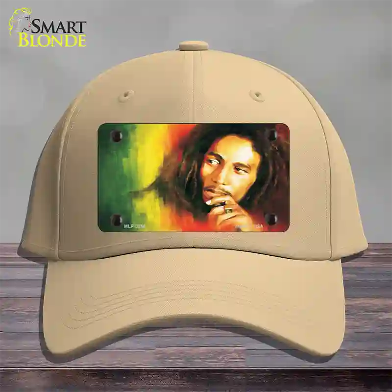 Bob Marley Novelty License Plate Hat Cotton / Khaki