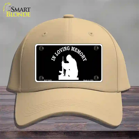 In Loving Memory Sitting Novelty License Plate Hat Cotton / Khaki