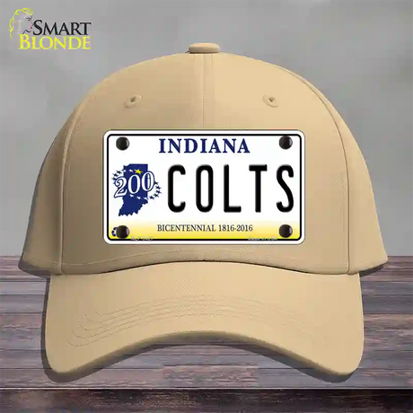 Colts Indiana Bicentennial Novelty License Plate Hat Cotton / Khaki