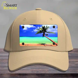 Ocean Sunrise Novelty License Plate Hat Cotton / Khaki