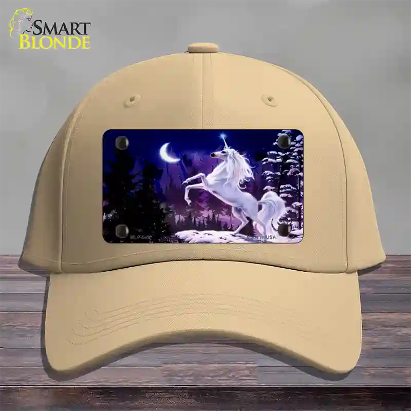 Unicorn Novelty License Plate Hat Cotton / Khaki