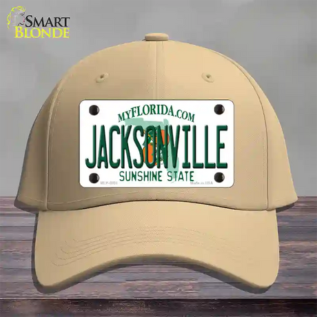 Jacksonville Florida Novelty License Plate Hat Cotton / Khaki