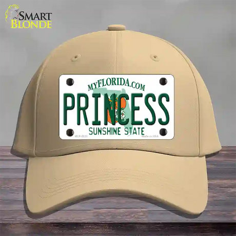 Princess Florida Novelty License Plate Hat Cotton / Khaki