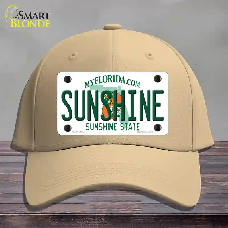 Sunshine Florida Novelty License Plate Hat Cotton / Khaki