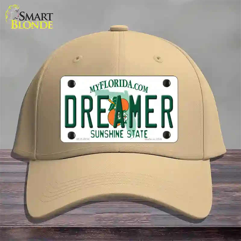 Dreamer Florida Novelty License Plate Hat Cotton / Khaki