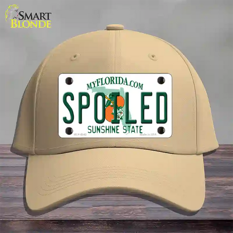 Spoiled Florida Novelty License Plate Hat Cotton / Khaki