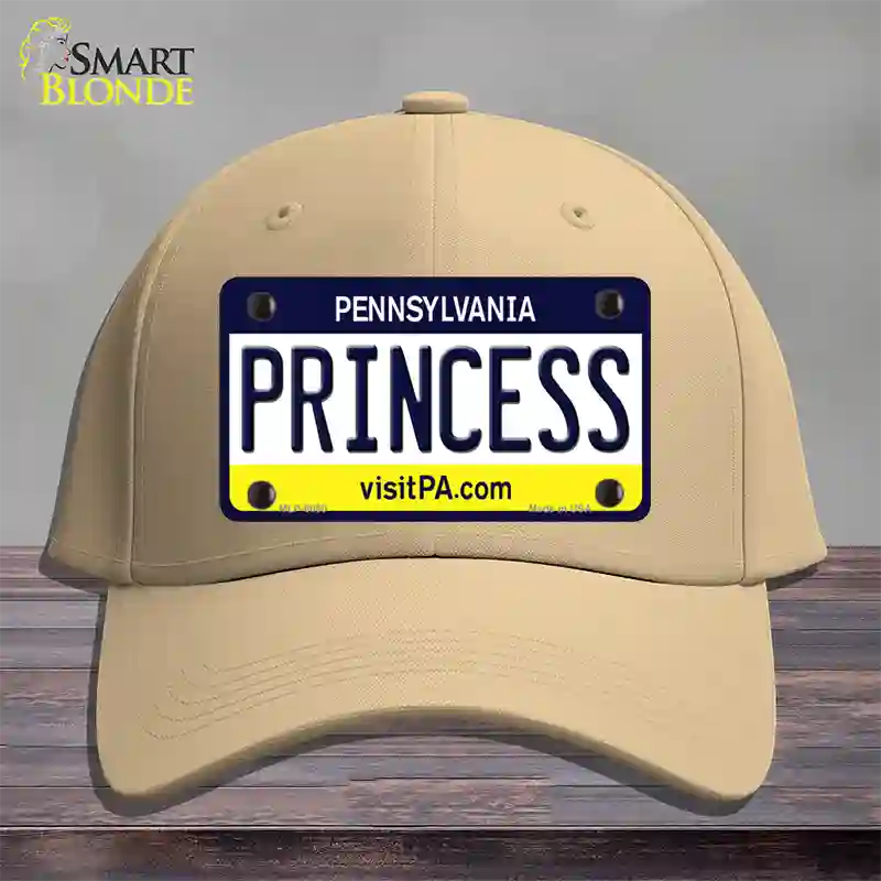 Princess Pennsylvania State Novelty License Plate Hat Cotton / Khaki