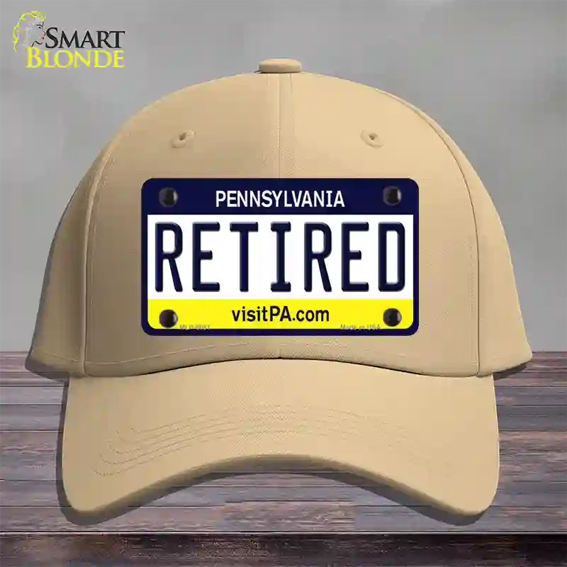 Retired Pennsylvania State Novelty License Plate Hat Cotton / Khaki