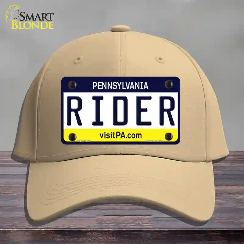 Rider Pennsylvania State Novelty License Plate Hat Cotton / Khaki