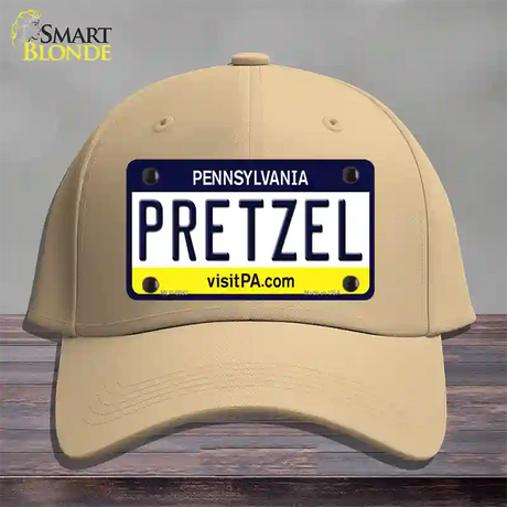 Pretzel Pennsylvania State Novelty License Plate Hat Cotton / Khaki