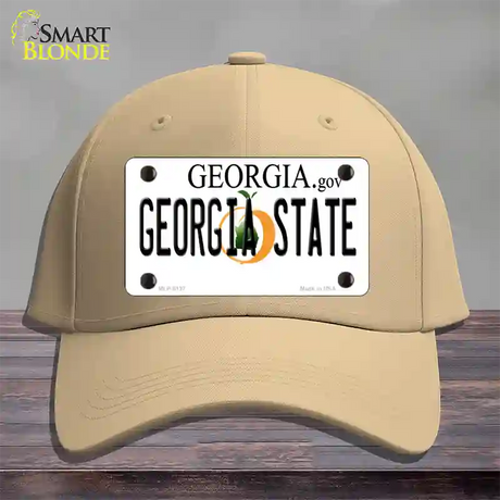 Georgia State Novelty License Plate Hat Cotton / Khaki