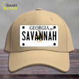 Savannah Georgia Novelty License Plate Hat Cotton / Khaki