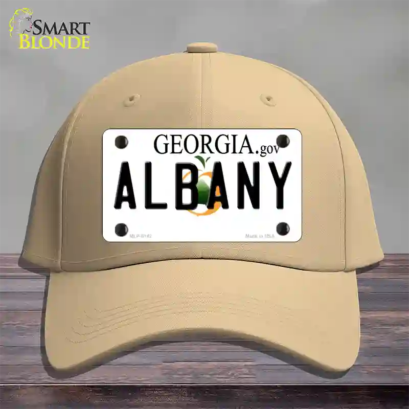 Albany Georgia Novelty License Plate Hat Cotton / Khaki