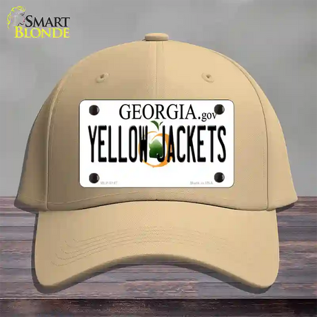 Yellow Jackets Georgia Novelty License Plate Hat Cotton / Khaki