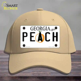 Peach Georgia Novelty License Plate Hat Cotton / Khaki