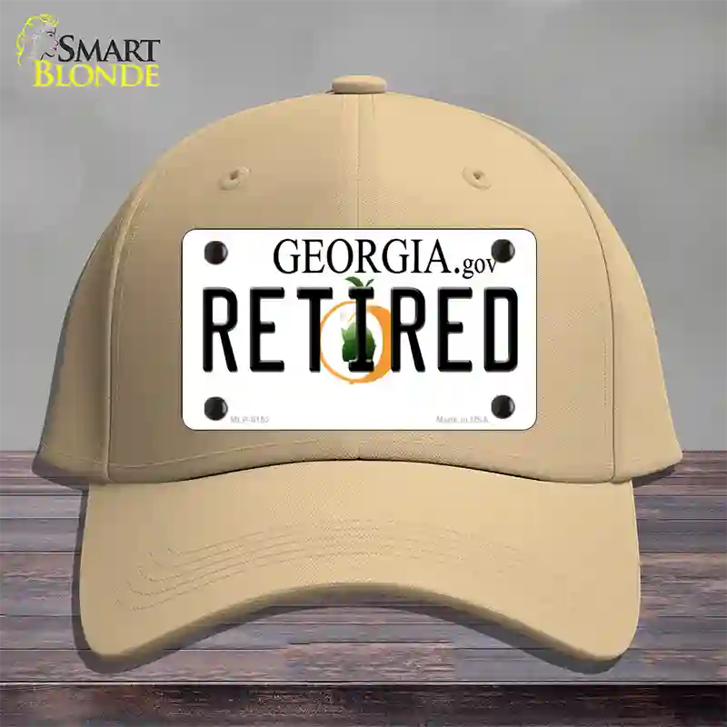 Retired Georgia Novelty License Plate Hat Cotton / Khaki