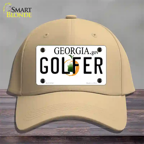 Golfer Georgia Novelty License Plate Hat Cotton / Khaki