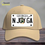 N Joy Ga Georgia Novelty License Plate Hat Cotton / Khaki