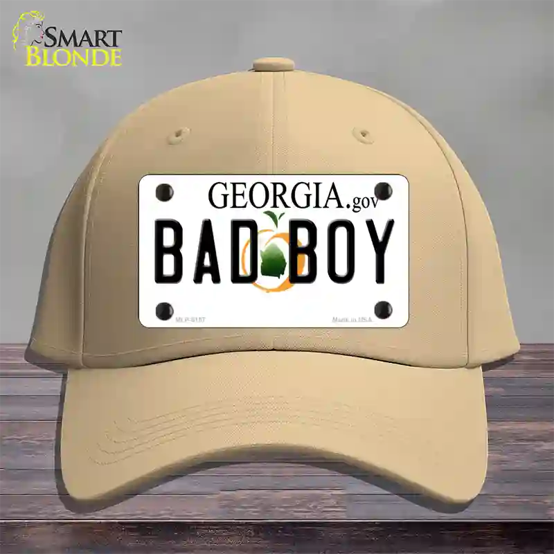 Bad Boy Georgia Novelty License Plate Hat Cotton / Khaki