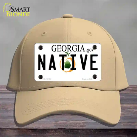 Native Georgia Novelty License Plate Hat Cotton / Khaki