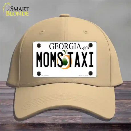 Moms Taxi Georgia Novelty License Plate Hat Cotton / Khaki