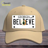 Believe Georgia Novelty License Plate Hat Cotton / Khaki