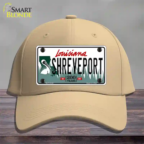 Shreveport Louisiana Novelty License Plate Hat Cotton / Khaki