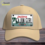 Cajun Girl Louisiana Novelty License Plate Hat Cotton / Khaki