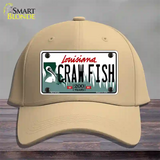 Craw Fish Louisiana Novelty License Plate Hat Cotton / Khaki