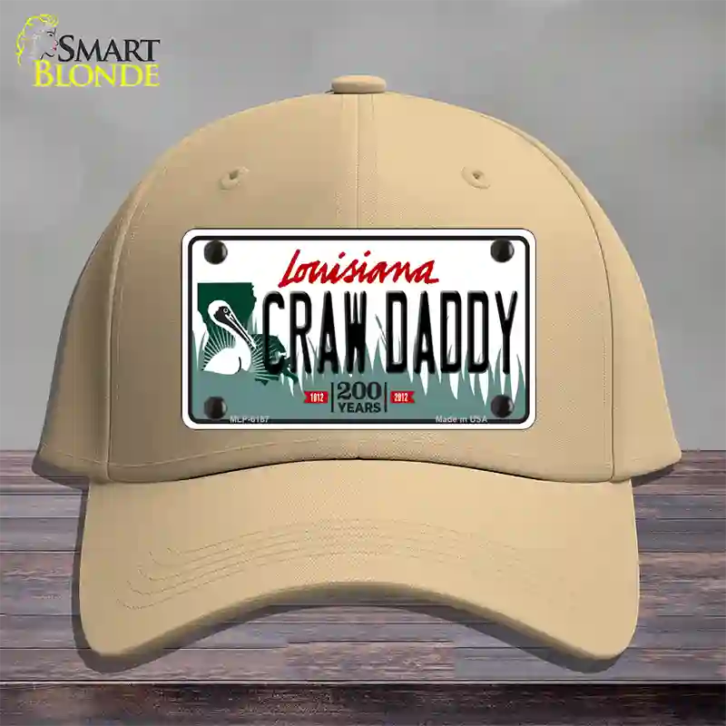 Craw Daddy Louisiana Novelty License Plate Hat Cotton / Khaki