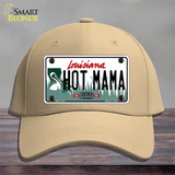 Hot Mama Louisiana Novelty License Plate Hat Cotton / Khaki