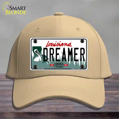 Dreamer Louisiana Novelty License Plate Hat Cotton / Khaki