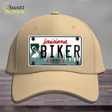 Biker Louisiana Novelty License Plate Hat Cotton / Khaki