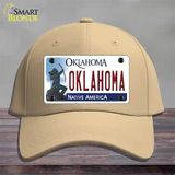 Oklahoma Novelty License Plate Hat Cotton / Khaki