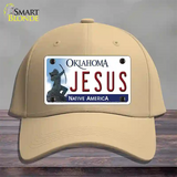 Jesus Oklahoma Novelty License Plate Hat Cotton / Khaki