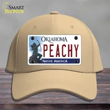 Peachy Oklahoma Novelty License Plate Hat Cotton / Khaki