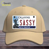 Sassy Oklahoma Novelty License Plate Hat Cotton / Khaki