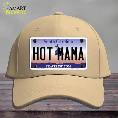 Hot Mama South Carolina Novelty License Plate Hat Cotton / Khaki