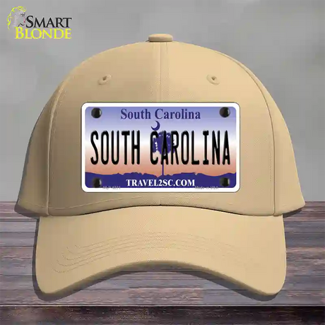 South Carolina Novelty License Plate Hat Cotton / Khaki