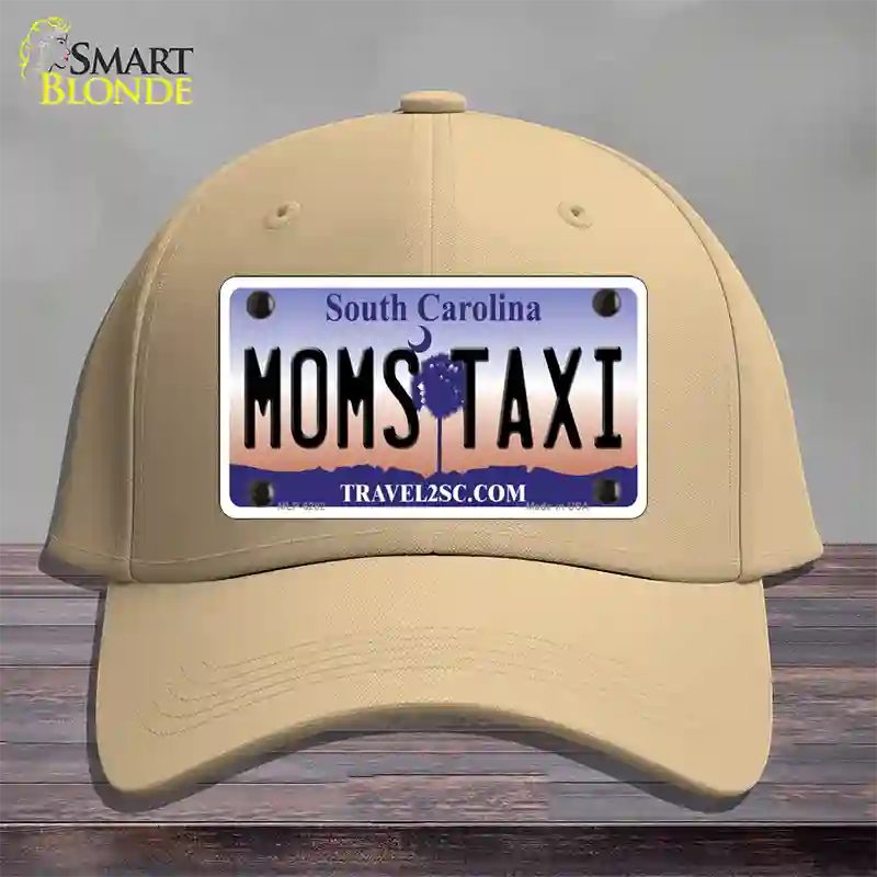 Moms Taxi South Carolina Novelty License Plate Hat Cotton / Khaki